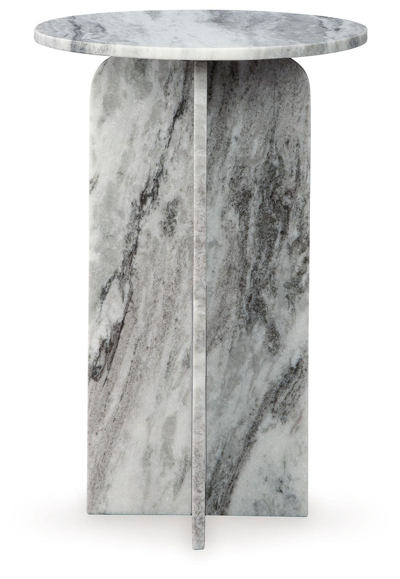 Keithwell - Gray - Round Accent Table - JaxCo Furniture