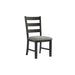 Martin - Dining Side Chair With Grey Fabric (Set of 2) - Black Finish - JaxCo Furniture