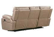 Theon - Manual Reclining Sofa With Drop Down Table - Stokes Toffee - JaxCo Furniture