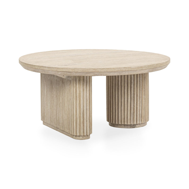Vander - Solid Wood Round Coffee Table - JaxCo Furniture