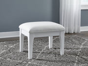 Chalanna - White - Vanity Stool - JaxCo Furniture