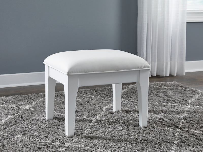 Chalanna - White - Vanity Stool - JaxCo Furniture