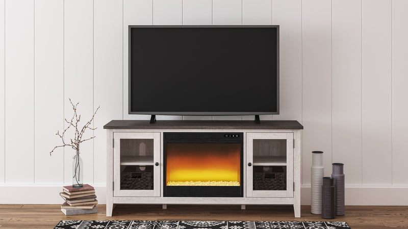 Dorrinson - TV Stand With Fireplace Insert - JaxCo Furniture