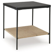 Minrich - Black / Natural - Accent Table - JaxCo Furniture