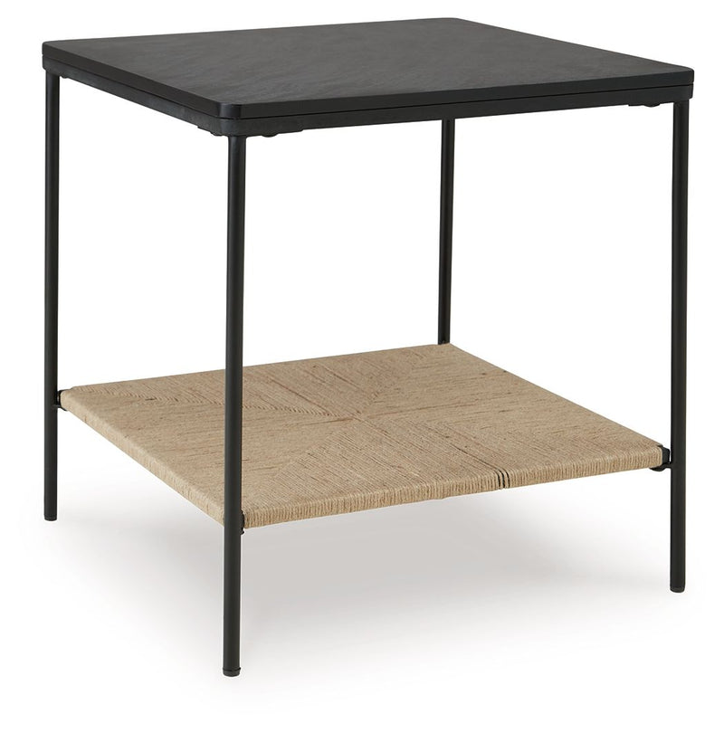 Minrich - Black / Natural - Accent Table - JaxCo Furniture