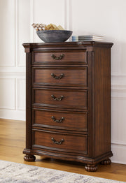 Lavinton - Brown - Five Drawer Chest - JaxCo Furniture