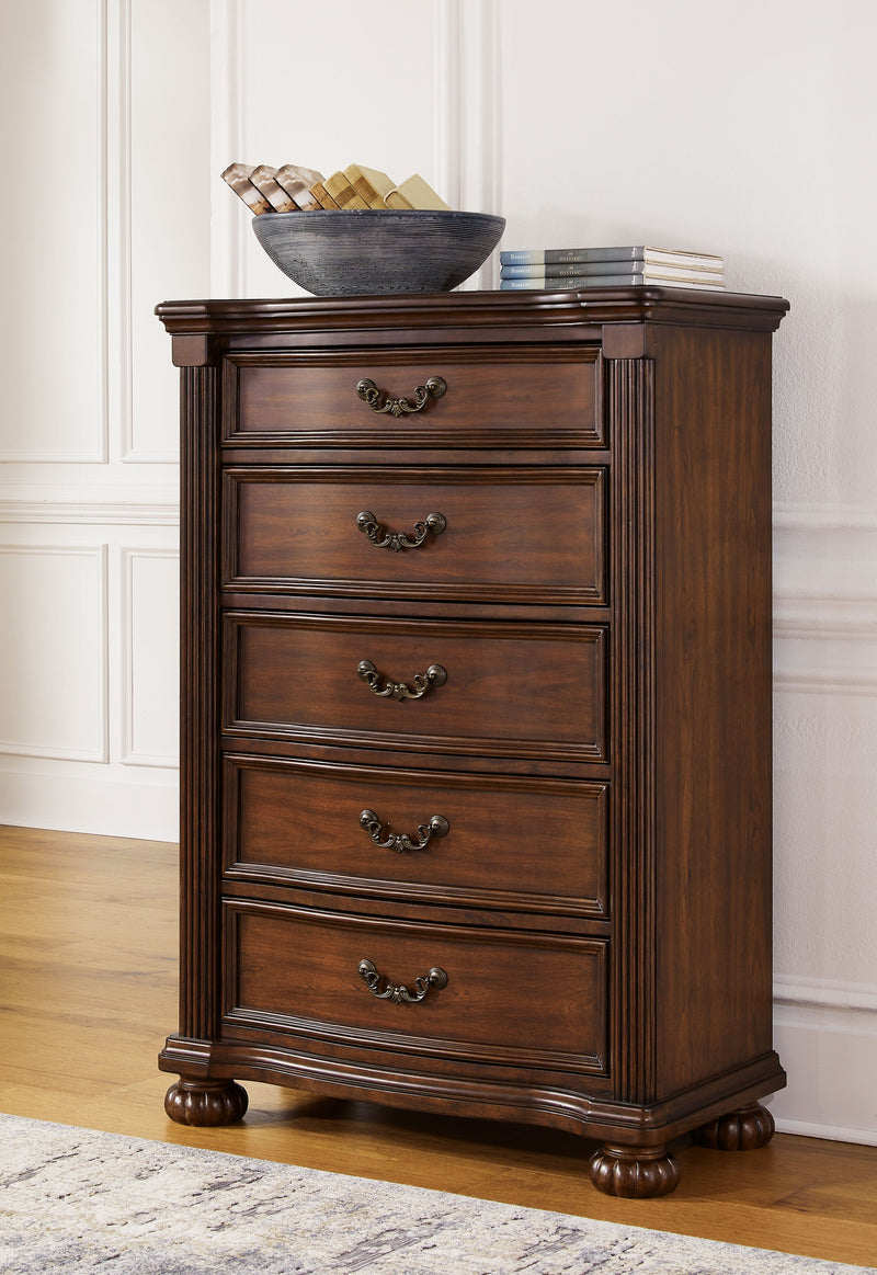 Lavinton - Brown - Five Drawer Chest - JaxCo Furniture