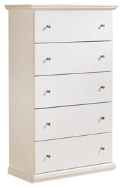 Bostwick - White - Five Drawer Chest - JaxCo Furniture