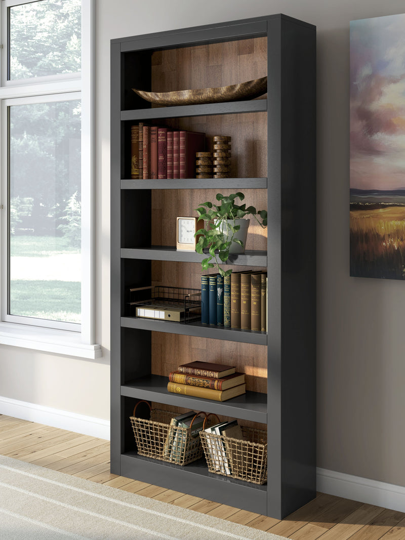 Wildenauer - Brown / Black - Bookcase - JaxCo Furniture