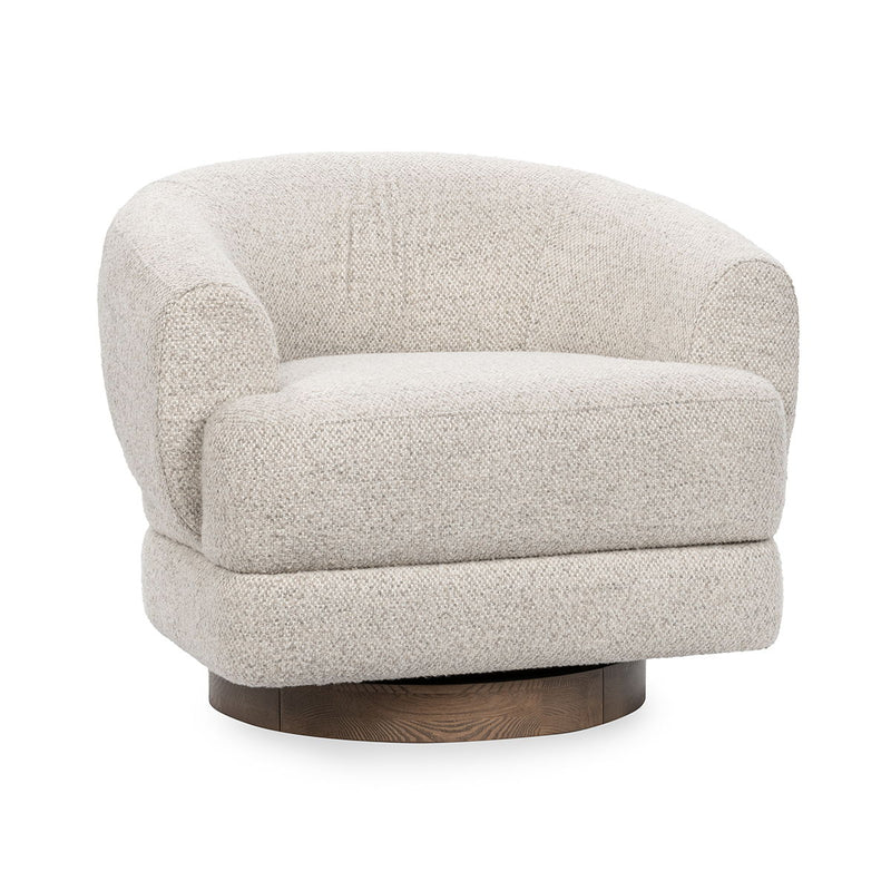 Chassia - Swivel Accent Chair - Pearl Silver - JaxCo Furniture