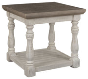 Havalance - Gray / White - Rectangular End Table - JaxCo Furniture