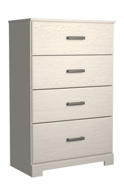 Stelsie - White - Four Drawer Chest - JaxCo Furniture