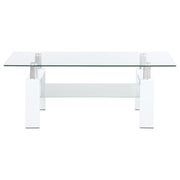 Dyer - 1-Shelf Rectangular Glass Top Table - JaxCo Furniture