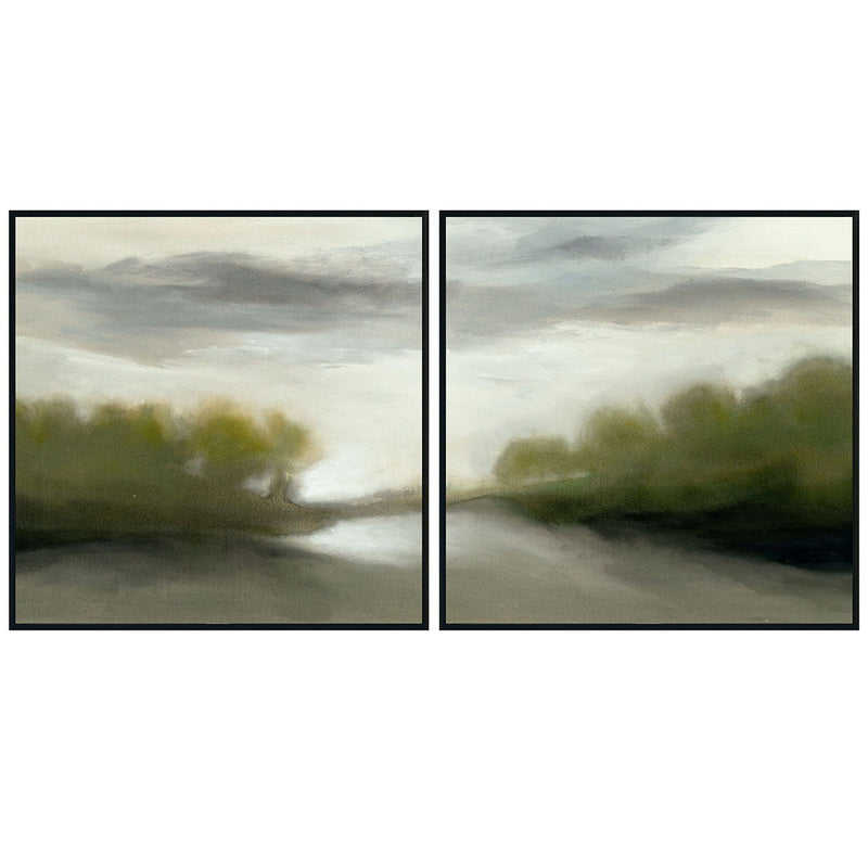 Bewildered - 72" x 36" Painting By Buddy Whitlock (Set of 2) - Black - JaxCo Furniture