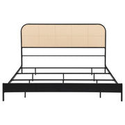 Amherst - Radio Weave Rattan Metal Bed - JaxCo Furniture