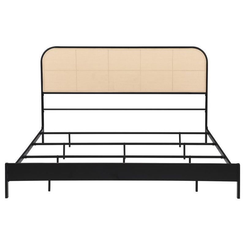 Amherst - Radio Weave Rattan Metal Bed - JaxCo Furniture