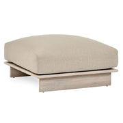 Livia - Teak Outdoor Ottoman - Taupe - JaxCo Furniture