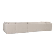 Fable - Slipcover Dining Banquette U-Shape Sectional - Beige - JaxCo Furniture