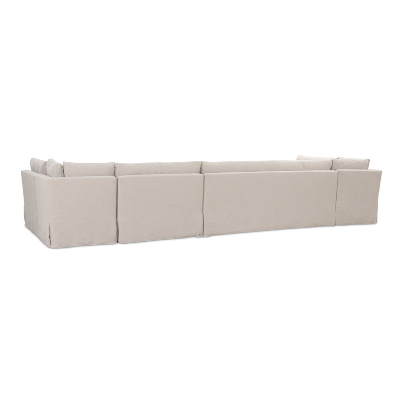 Fable - Slipcover Dining Banquette U-Shape Sectional - Beige - JaxCo Furniture