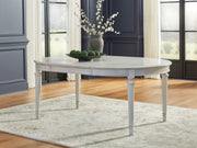 Montelaine - Antique White - Oval Dining Room Extension Table - JaxCo Furniture