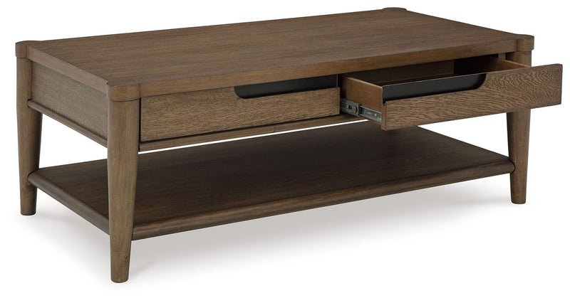 Roanhowe - Brown - Rectangular Cocktail Table - JaxCo Furniture