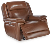 Healy Pier - Chocolate - Power Recliner / Adj Headrest - JaxCo Furniture