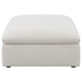 Hobson - Square Upholstered Ottoman - Ivory - JaxCo Furniture