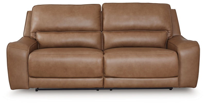DeepWakes - Caramel - 2 Seat Power Reclining Sofa Adjustable Headrest - JaxCo Furniture