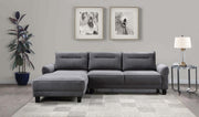 Caspian - Upholstered Curved Arm Chaise Sectional Sofa - JaxCo Furniture