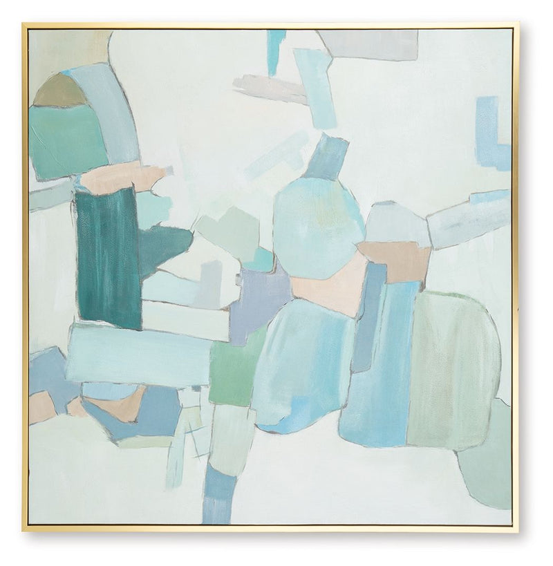 Wynburn - White / Blue / Green - Wall Art - JaxCo Furniture