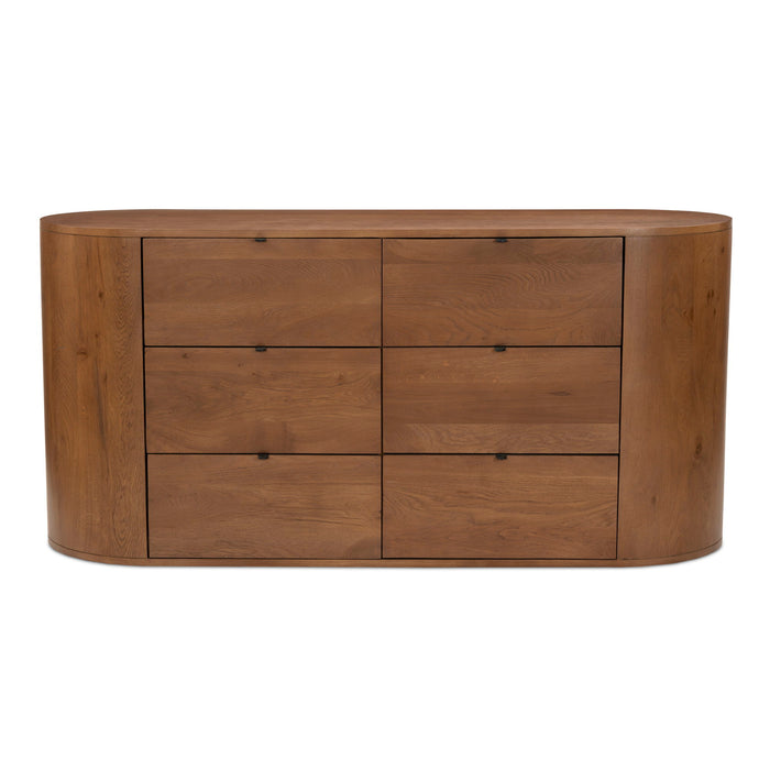 Theo - 6 Drawer Dresser - Brown - JaxCo Furniture