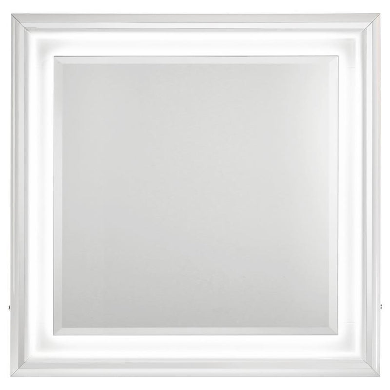 Cassia - Dresser Mirror - White High Gloss - JaxCo Furniture