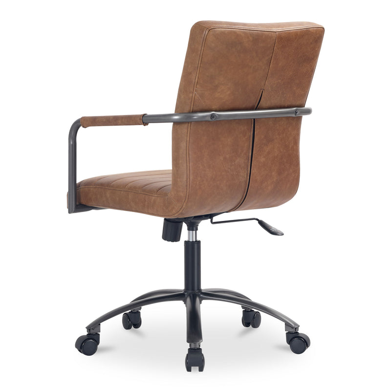 Roy - Open Road Leather Office Chair - Brown - JaxCo Furniture