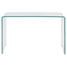 Ripley - Tempered Bent Glass Writing Desk Clear - Clear Glass - JaxCo Furniture