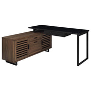 Maddox - L-Shape Office Computer Desk - Black - JaxCo Furniture