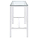 Tolbert - Rectangular Glass Top Pub Bar Table - Chrome - JaxCo Furniture