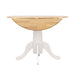 Allison - Round Drop Leaf Extension Dining Table - White - JaxCo Furniture