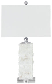 Malise - White - Alabaster Table Lamp - JaxCo Furniture