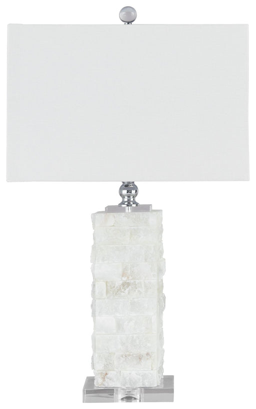 Malise - White - Alabaster Table Lamp - JaxCo Furniture