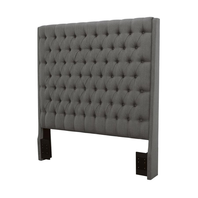 Camille - Upholstered Queen Panel Headboard - Gray - JaxCo Furniture