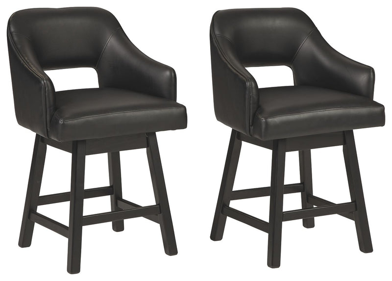 Tallenger - Upholstered Swivel Barstool (Set of 2) - JaxCo Furniture