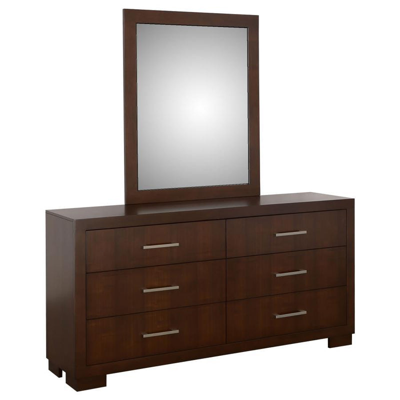 Jessica - 6-Drawer Dresser With Mirror - JaxCo Furniture