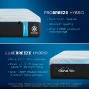 Tempur-Breeze - Tempur-Luxebreeze Medium Hybrid Mattress - JaxCo Furniture