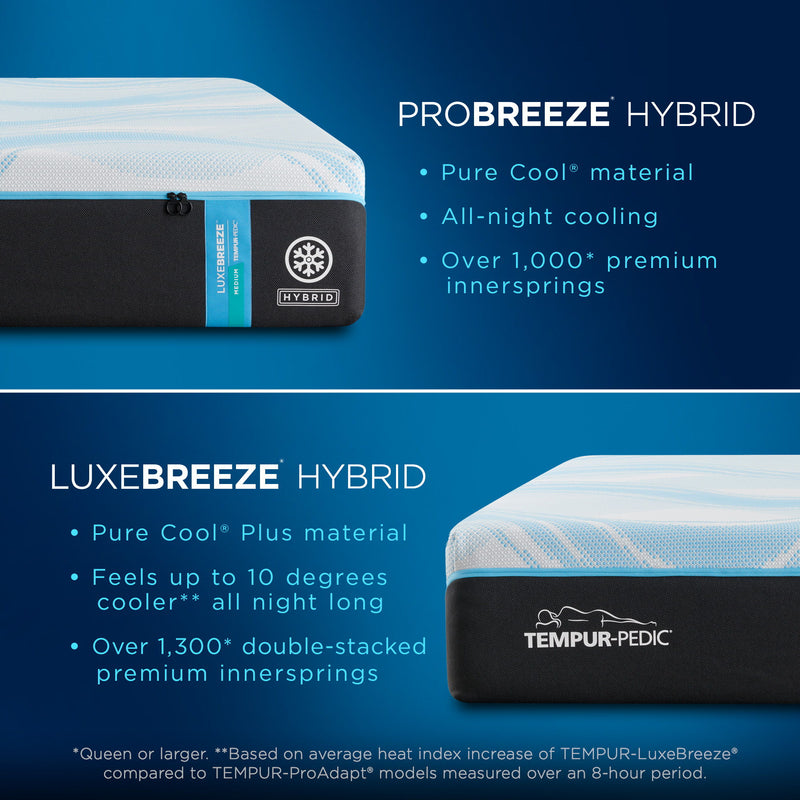 Tempur-Breeze - Tempur-Luxebreeze Medium Hybrid Mattress - JaxCo Furniture