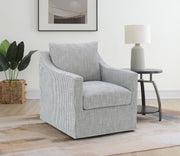 Winter - Upholstered Sloped Arm Accent Swivel Chair - JaxCo Furniture