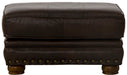 Roberto - Ottoman - Cocoa - Leather - JaxCo Furniture