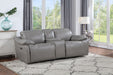 Alpine - Leather Dual Power Recliner - Gray - JaxCo Furniture