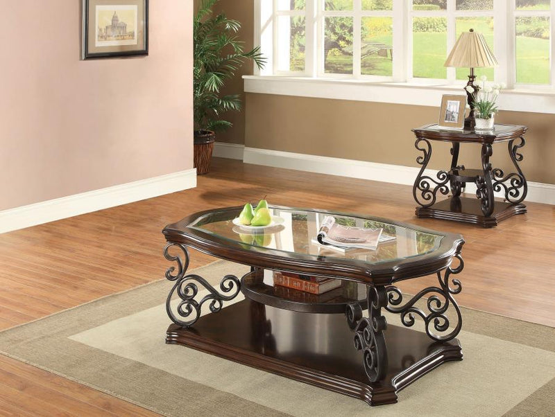 Laney - Glass Top Coffee And End Table Set - JaxCo Furniture