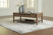 Roanhowe - Brown - Rectangular Cocktail Table - JaxCo Furniture