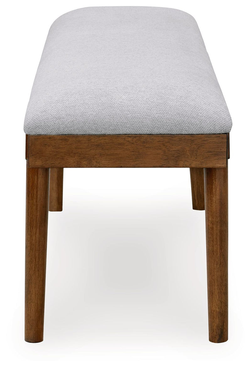 Lyncott - Gray / Brown - Large Upholstered Dining Room Bench - JaxCo Furniture